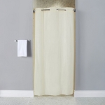 Hookless 10 Gauge Vinyl Shower Curtain Stall Size 42x74 Beige 12 Per Case Price Per Each