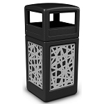 42-Gallon Intermingle Panels Waste Containers with Dome Lid