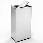 Commercial Zone Precision Series 13.5-Gallon Rectangle Waste Container With Swivel Lid Stainless Steel