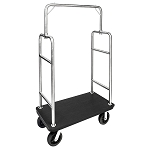 CSL Gold Coast Series Heavy Duty Brushed Stainless Steel Bellman's Cart Squared Top 1-1/2