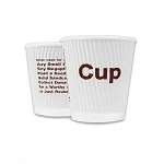 Ganesh 9 Oz. Individually Wrapped Rippled Insulated Coffee Cups 900 Per Case Price Per Case