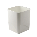 Hapco Wave Collection 8 Qt. Rectangular Wastebasket White 6 Per Case Price Per Each