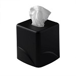 Hapco Wave Collection Boutique Tissue Box Without Bottom Black 12 Per Case Price Per Each