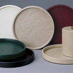 Lancaster Colony Glamour Round Plush Leatherette 14