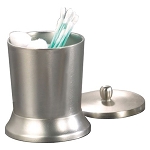 NuSteel Rosement Pewter Finish Swab/Cotton Container 24 Per Case Price Per Each