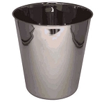 NuSteel Gloss Mirror Finish 9 Qt. Wastebasket Fits Plastic Liner 6 Per Case Price Per Each