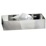 NuSteel Gloss Mirror Finish Rectangle Tissue Box Cover 12 Per Case Price Per Each