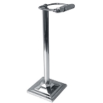 NuSteel Chrome Finish Standing Square Base Toilet Tissue Holder 8 Per Case Price Per Each