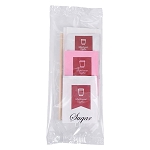 Clear Condiment Kit 1 Sugar Packet, 1 Sugar Substitute, 1 Creamer, 1 Wooden Stirrer, 1 Napkin 200 Per Case Price Per Case