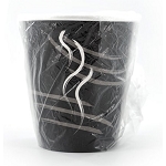 Generic 10 Oz. Single Wall Hot Cup Individually Wrapped Black 1000 Per Case Price Per Case