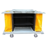 Standard Room Service Housekeeping Cart with Bumpers Yellow
