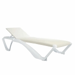 Resol Marina Stacking Sunlounger Beige & White 2 Per Case Price Per Each 