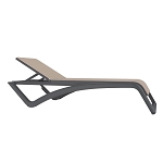 Resol Sky Stacking Sunlounger Dark Gray & Beige 2 Per Case Price Per Each 