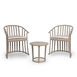 Resol Raff Set 2 Armchairs & Table Sand With Hazelnut Cushions