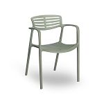 Resol Toledo Aire Stacking Armchair Green Gray 4 Per Case Price Per Each