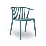 Resol Woody Stacking Chair Retro Blue 4 Per Case Price Per Each