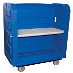 Royal Basket 36 Cu Ft Turnabout Truck With Plastic Shelves