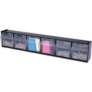 Deflecto Tilt Bin Interlocking Multi-Bin Storage Organizer - 6 Compartment(s) - 4.50