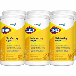 CloroxPro Disinfecting Wipes - For Multipurpose, Multi Surface - Ready-To-Use - Wipe - Lemon Fresh Scent - Recommended For: Germs Remover - Pleasant Scent, Disinfectant, Pre-moistened, Textured, Streak-free, Bleach-free, Phosphorous-free, Easy Tear, Easy 