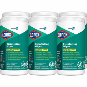 CloroxPro Disinfecting Wipes - For Hard Surface, Glass, Mirror - Ready-To-Use - Wipe - Fresh Scent - Recommended For: Germs Remover - Pleasant Scent, Disinfectant, Pre-moistened, Textured, Streak-free, Bleach-free, Phosphorous-free, Easy Tear, Easy to Use