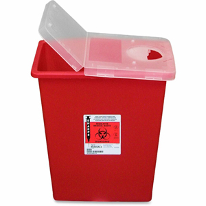 Covidien Kendall Sharps Containers with Hinged Lid - 8 gal Capacity - 17.5
