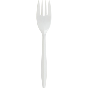 Genuine Joe Medium-weight Forks - Polypropylene - White - 1000 / Carton