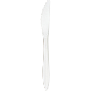 Genuine Joe Medium-weight Knives - Polypropylene - White - 1000 / Carton