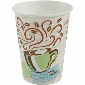 Dixie PerfecTouch 12 oz Insulated Paper Hot Coffee Cups by GP Pro - 12 fl oz - Cone - Coffee Haze - Paper - Hot Drink, Coffee - 25/Pack - 20 / Carton