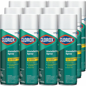 CloroxPro Disinfecting Spray - Spray - 19 fl oz (0.6 quart) - Fresh Scent - Pleasant Scent, Disinfectant - Green - 12 / Carton