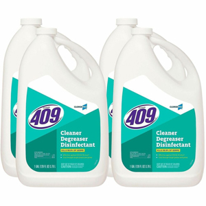 CloroxPro Formula 409 Cleaner Degreaser Disinfectant Refill - For Nonporous Surface, Hard Surface - Liquid - 128 fl oz (4 quart) - Recommended For: Soil Remover, Grease Remover, Germs Remover - Phosphate-free, Disinfectant - Clear - 4 / Carton