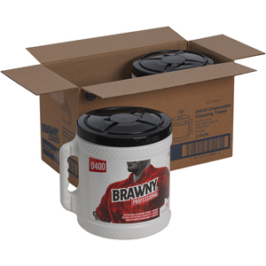 Brawny Professional D400 Disposable Cleaning Towels With Bucket - 9.90