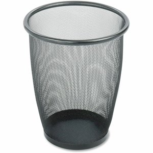 Safco Round Mesh Wastebaskets - 5 gal Capacity - Round - 13