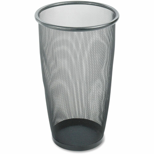 Safco Round Mesh Wastebaskets - 9 gal Capacity - Round - 13.50