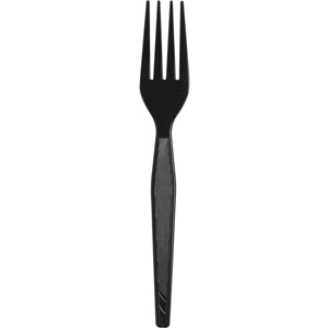 Dixie Heavyweight Disposable Forks by GP Pro - Black - 1000 / Carton