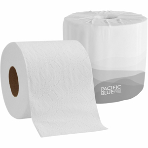 Pacific Blue Basic Standard Roll Embossed Toilet Paper - 2 Ply - 4.05