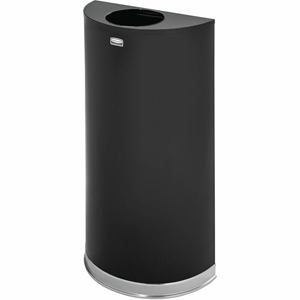 Rubbermaid Commercial 12 Gallon Half Round Steel Receptacle - 12 gal Capacity - Semicircular - 7