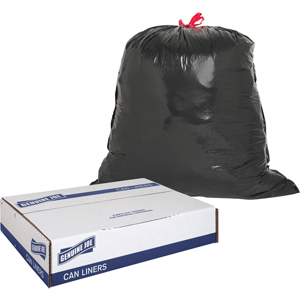 Genuine Joe Flexible Drawstring Trash Can Liners - Medium Size - 30 gal Capacity - 32