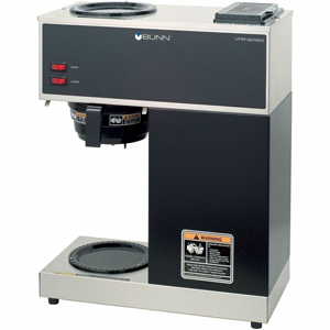 BUNN VPR12-Cup Pourover Coffee Brewer with 2 Warmers - 2 quart - 12 Cup(s) - Multi-serve - Stainless Steel - Stainless Steel Body