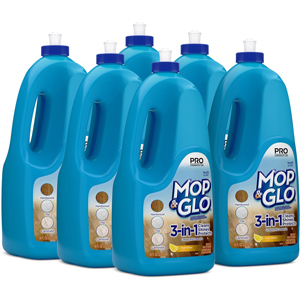 Professional MOP & GLO Triple Action Floor Shine Cleaner - For Wood Floor, Vinyl Floor, Linoleum Floor, Ceramic Tile Floor, Tile - 64 oz (4 lb) - Fresh Citrus Scent - Tan - 6 / Carton