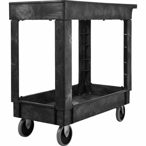 Rubbermaid Commercial 9T6600 Heavy-Duty Utility Cart - 2 Shelf - 500 lb Load Capacity - 4 Casters - 5