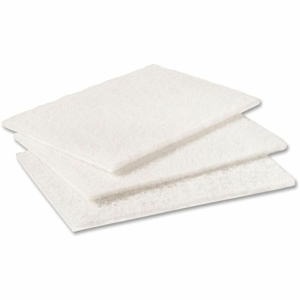 Scotch-Brite Cleansing Pads - For Copper, Ceramic, Porcelain, Stainless Steel - White - 20/Pack - 3 / Carton