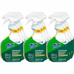 CloroxPro  Tilex Disinfecting Soap Scum Remover Spray - For Multipurpose - 32 fl oz (1 quart) - Recommended For: Soap Scum Remover, Dirt Remover - Disinfectant, Deodorize, Anti-bacterial - Clear - 9 / Carton