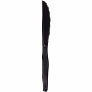 Dixie Medium-weight Disposable Knives by GP Pro - Black - 1 Carton