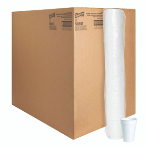 Genuine Joe 10 oz Hot/Cold Foam Cups - 10 fl oz - White - Foam - Hot Drink, Cold Drink - 25/Pack - 40 / Carton