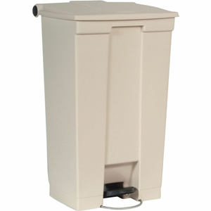 Rubbermaid Commercial Mobile Step-On Container - Step-on Opening - Overlapping Lid - 23 gal Capacity - Rectangular - Fire-Safe, Mobility, Leak Proof, Durable, Rounded Corner, Heavy Duty, Pedal Control, Wheels - 32.5