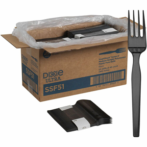 GP Pro Dixie Ultra Smartstock Series-O Medium-weight Fork Refill - Black - 40/Pack - 24 / Carton