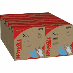 Wypall GeneralClean X50 Cleaning Cloths - Pop-Up Box - For Glass - 12.50