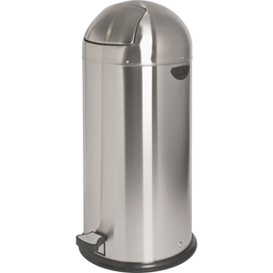 Genuine Joe 13.5 Gallon Pedal Receptacle Bin - 13.50 gal Capacity - Easy to Clean, Foot Pedal - 37.4