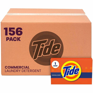 Tide Ultra Coin Vend Laundry Detergent - For Laundry - 1.45 oz (0.09 lb) - Recommended For: Stain Remover - Orange, Blue - 156 / Carton