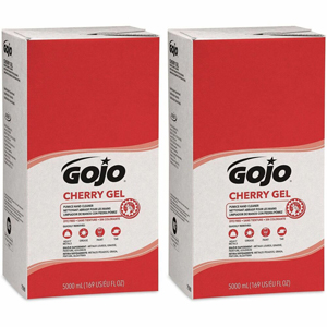 Gojo PRO TDX 5000 Dispenser Cherry Hand Cleaner - Cherry Scent - 1.32 gal - Push Pump Dispenser - Dirt Remover, Grease Remover, Oil Remover - Hand - Red - pH Balanced, Heavy Duty, VOC-free, NPE-free - 2 / Carton